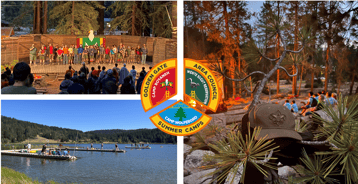 Tri camp patch with camp images as background