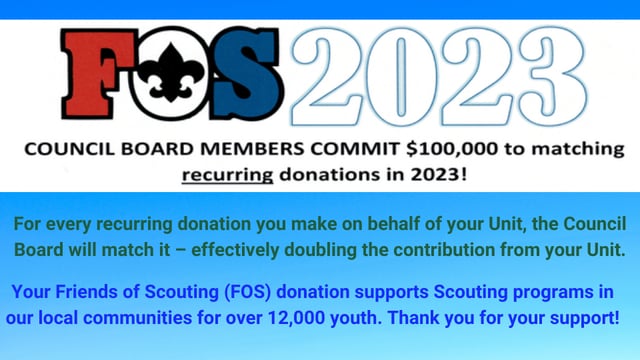 Promotional poster promoting Friends of Scouting