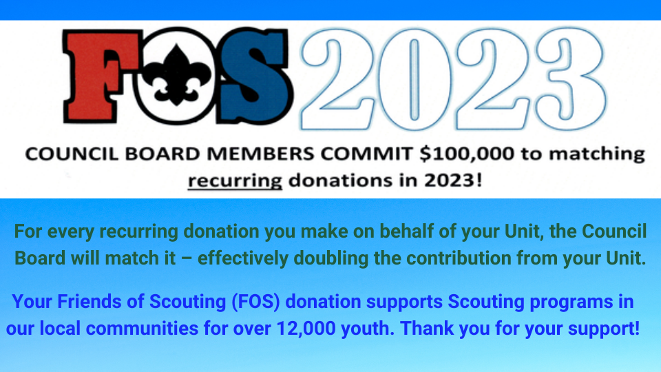 Promotional poster promoting Friends of Scouting