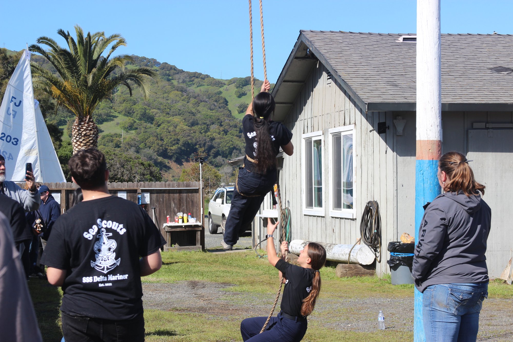 Delta Mariner completing bosun's chair event Delta Mariner completing bosun's chair event