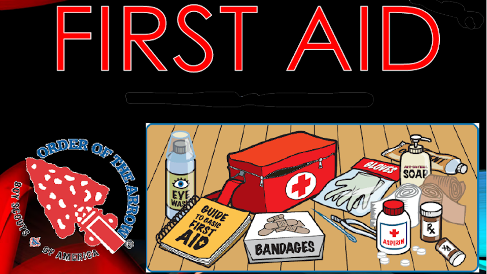 Winter Camp Awareness poster for first aid