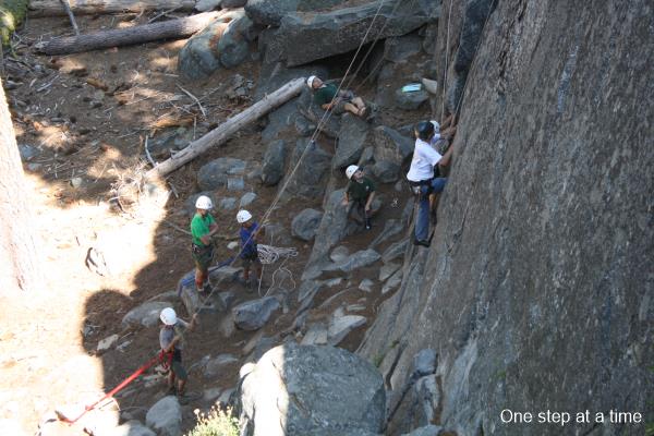 Picture of scouts rock climbing Picture of scouts rock climbing