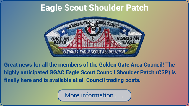 Poster promoting availability of the Council's Eagle Scout shoulder patch